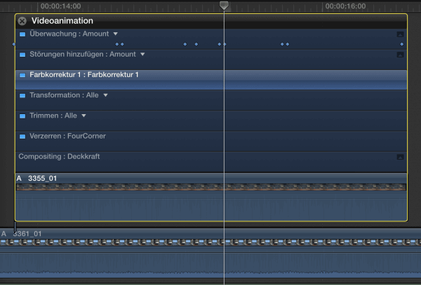 Mit Hilfe von Keyframes lassen sich Effekte einfach steuern.