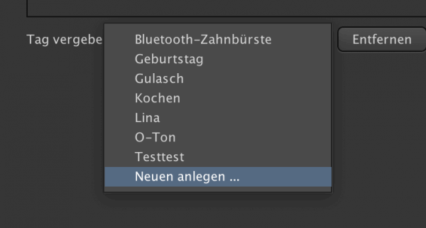 Mir zu umständlich: Keywords lassen sich nicht einfach eintippen, sondern müssen über ein Menü eingetragen werden.