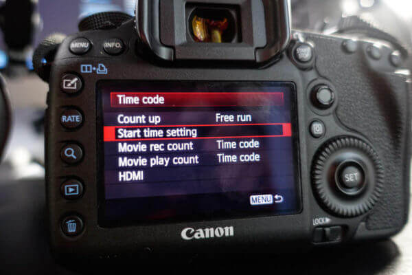 Free Run Timecode Canon EOS 5D MkIII