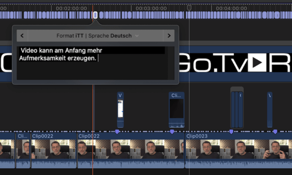 Untertitel in FCPX