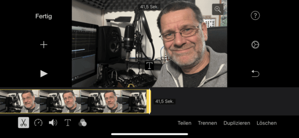 Clips in iMovie iOS zuschneiden